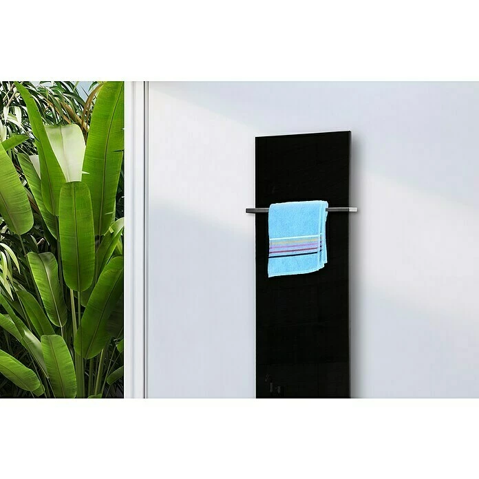BAUHAUS Designheizkörper Montevideo 47 X 180 Cm, Mit 1 Handtuchhalter (15 Mm), 1.118 W Bei 75/65/20 °C, Schwarz 5 BAUHAUS Designheizkörper Montevideo 47 X 180 Cm, Mit 1 Handtuchhalter (15 Mm), 1.118 W Bei 75/65/20 °C, Schwarz – Bild 3