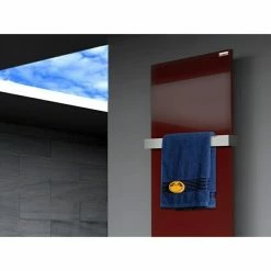 BAUHAUS Designheizkörper Manhattan 3 47 X 180 Cm, Mit 1 Handtuchhalter (50 Mm), 1.118 W Bei 75/65/20 °C, Rot -Sanitärinstallation Verkaufsladen 12 2268