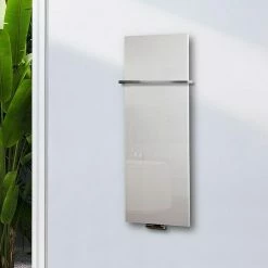 BAUHAUS Designheizkörper Montevideo 47 X 120 Cm, Mit 1 Handtuchhalter (15 Mm), 799 W Bei 75/65/20 °C, Weiß -Sanitärinstallation Verkaufsladen 12 2273