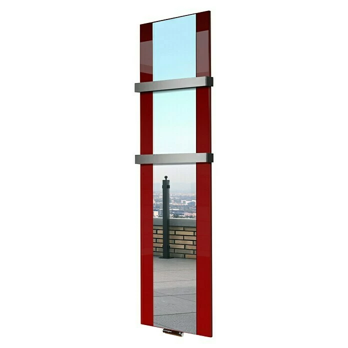 BAUHAUS Designheizkörper Singapur 47 X 180 Cm, Mit 2 Handtuchhalter (50 Mm), 1.118 W Bei 75/65/20 °C, Rot 4 BAUHAUS Designheizkörper Singapur 47 X 180 Cm, Mit 2 Handtuchhalter (50 Mm), 1.118 W Bei 75/65/20 °C, Rot – Bild 2