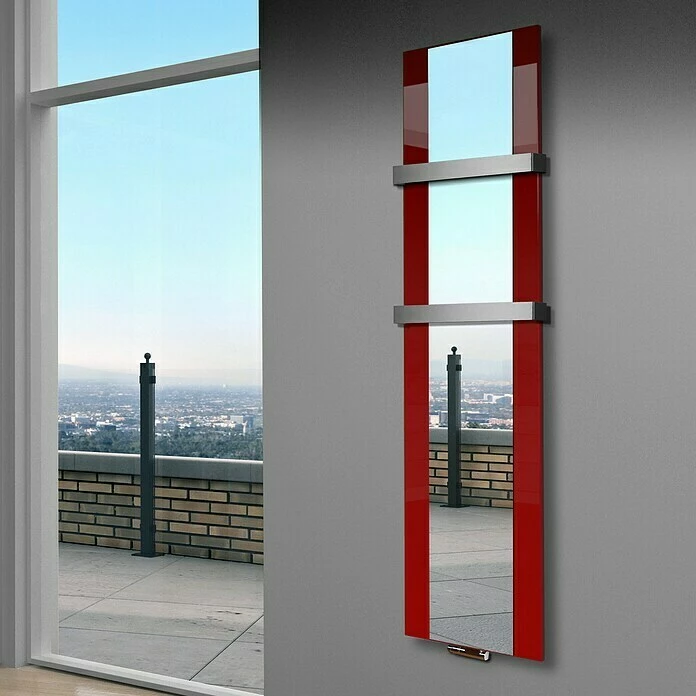 BAUHAUS Designheizkörper Singapur 47 X 180 Cm, Mit 2 Handtuchhalter (50 Mm), 1.118 W Bei 75/65/20 °C, Rot 8 BAUHAUS Designheizkörper Singapur 47 X 180 Cm, Mit 2 Handtuchhalter (50 Mm), 1.118 W Bei 75/65/20 °C, Rot – Bild 6