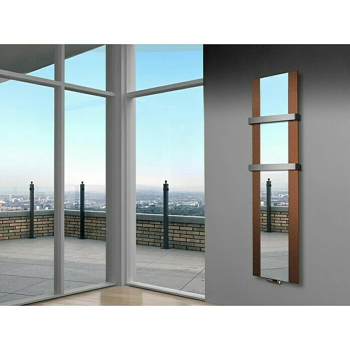 BAUHAUS Designheizkörper Singapur 47 X 180 Cm, Mit 2 Handtuchhalter (50 Mm), 1.118 W Bei 75/65/20 °C, Braun 3 BAUHAUS Designheizkörper Singapur 47 X 180 Cm, Mit 2 Handtuchhalter (50 Mm), 1.118 W Bei 75/65/20 °C, Braun