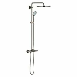 BAUHAUS Grohe Euphoria Duschsystem 310 Mit Thermostatarmatur, Lochabstand: 101,6 Cm, Anzahl Strahlarten: 1 Stk., Hard Graphite, Oberflächenbehandlung: Poliert