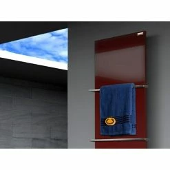 BAUHAUS Designheizkörper Manhattan 3 47 X 180 Cm, Mit 2 Handtuchhalter (15 Mm), 1.118 W Bei 75/65/20 °C, Rot -Sanitärinstallation Verkaufsladen 12 2315