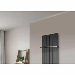 BAUHAUS Designheizkörper Peking 47 X 120 Cm, Mit 1 Handtuchhalter (15 Mm), 799 W Bei 75/65/20 °C, Moonstone-Grau -Sanitärinstallation Verkaufsladen 12 2320