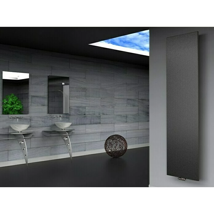 BAUHAUS Designheizkörper Manhattan 3 47 X 180 Cm, Ohne Handtuchhalter, 1.118 W Bei 75/65/20 °C, Moonstone-Grau 5 BAUHAUS Designheizkörper Manhattan 3 47 X 180 Cm, Ohne Handtuchhalter, 1.118 W Bei 75/65/20 °C, Moonstone-Grau – Bild 3