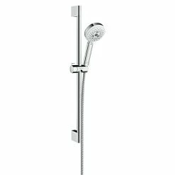 BAUHAUS Hansgrohe Crometta Brausegarnitur 100 Multi Lochabstand: 62,5 Cm, Art Strahl: Rain, Turbostrahl, Massagestrahl, Chrom