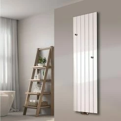 BAUHAUS Designheizkörper Peking 47 X 180 Cm, 2 Knopfhalter, 1.118 W Bei 75/65/20 °C, Weiß -Sanitärinstallation Verkaufsladen 12 2377