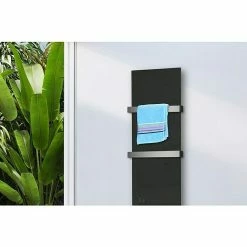 BAUHAUS Designheizkörper Montevideo 47 X 180 Cm, Mit 2 Handtuchhalter (50 Mm), 1.118 W Bei 75/65/20 °C, Grau -Sanitärinstallation Verkaufsladen 12 2400