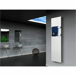 BAUHAUS Designheizkörper Manhattan 3 47 X 180 Cm, Mit 2 Handtuchhalter (50 Mm), 1.118 W Bei 75/65/20 °C, Weiß -Sanitärinstallation Verkaufsladen 12 2405