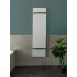 BAUHAUS Designheizkörper Manhattan 3 47 X 180 Cm, Mit 2 Handtuchhalter (50 Mm), 1.118 W Bei 75/65/20 °C, Weiß -Sanitärinstallation Verkaufsladen 12 2408