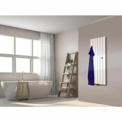 BAUHAUS Designheizkörper Peking 47 X 120 Cm, 2 Knopfhalter, 799 W Bei 75/65/20 °C, Weiß