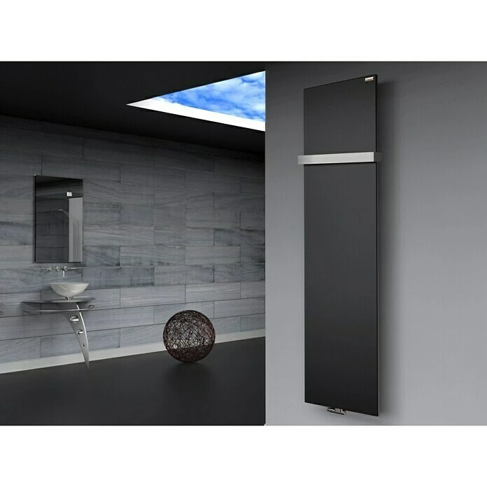 BAUHAUS Designheizkörper Manhattan 3 47 X 180 Cm, Mit 1 Handtuchhalter (50 Mm), 1.118 W Bei 75/65/20 °C, Schwarz 3 BAUHAUS Designheizkörper Manhattan 3 47 X 180 Cm, Mit 1 Handtuchhalter (50 Mm), 1.118 W Bei 75/65/20 °C, Schwarz