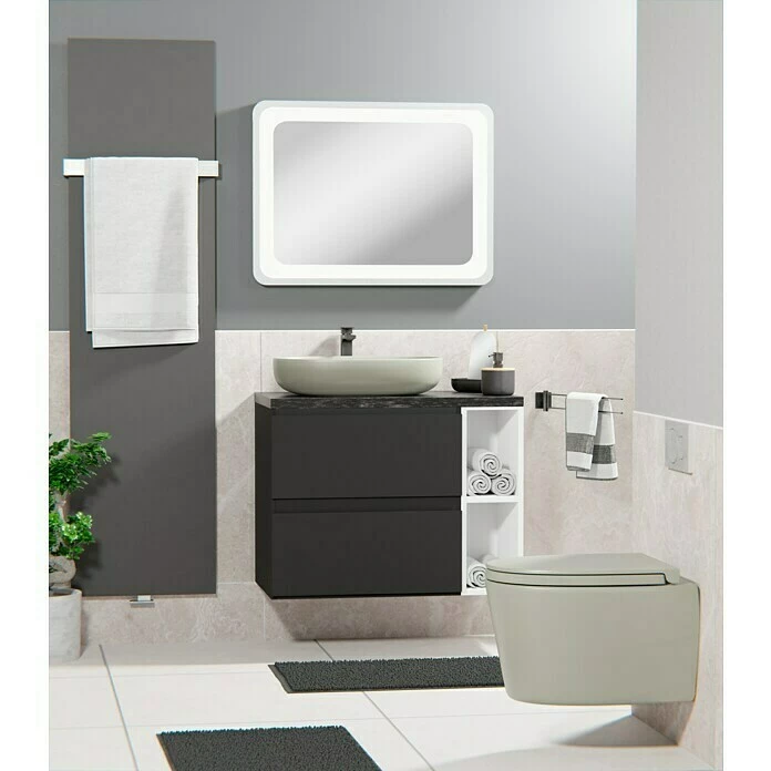 BAUHAUS Designheizkörper Manhattan 3 47 X 180 Cm, Mit 1 Handtuchhalter (50 Mm), 1.118 W Bei 75/65/20 °C, Schwarz 8 BAUHAUS Designheizkörper Manhattan 3 47 X 180 Cm, Mit 1 Handtuchhalter (50 Mm), 1.118 W Bei 75/65/20 °C, Schwarz – Bild 6