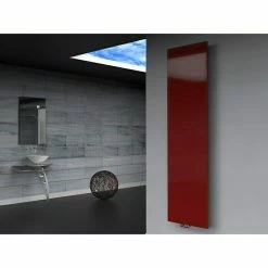 BAUHAUS Designheizkörper Manhattan 3 47 X 180 Cm, Ohne Handtuchhalter, 1.118 W Bei 75/65/20 °C, Rot