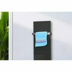 BAUHAUS Designheizkörper Montevideo 47 X 120 Cm, Mit 1 Handtuchhalter (50 Mm), 799 W Bei 75/65/20 °C, Grau -Sanitärinstallation Verkaufsladen 12 2465