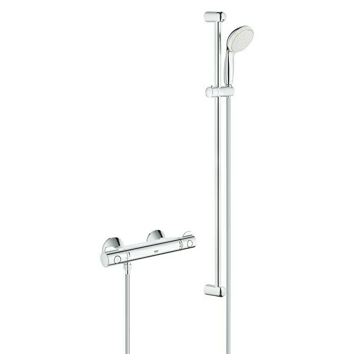 BAUHAUS Grohe Grohtherm 800 Brause-Set Lochabstand: 92 Cm, Chrom 3 BAUHAUS Grohe Grohtherm 800 Brause-Set Lochabstand: 92 Cm, Chrom