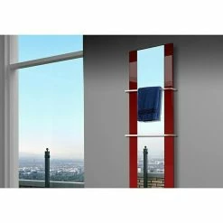 BAUHAUS Designheizkörper Singapur 47 X 180 Cm, Mit 2 Handtuchhalter (15 Mm), 1.118 W Bei 75/65/20 °C, Rot -Sanitärinstallation Verkaufsladen 12 2487