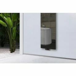 BAUHAUS Designheizkörper Montevideo 47 X 180 Cm, Mit 1 Handtuchhalter (50 Mm), 1.118 W Bei 75/65/20 °C, Silber -Sanitärinstallation Verkaufsladen 12 2507