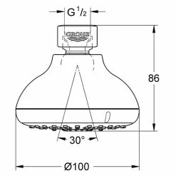 BAUHAUS Grohe Tempesta 100 Kopfbrause Durchmesser: 10 Cm, 9,5 L/min Bei 3 Bar, Chrom 5 BAUHAUS Grohe Tempesta 100 Kopfbrause Durchmesser: 10 Cm, 9,5 L/min Bei 3 Bar, Chrom -Sanitärinstallation Verkaufsladen 12 251