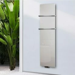 BAUHAUS Designheizkörper Montevideo 47 X 180 Cm, Mit 2 Handtuchhalter (15 Mm), 1.118 W Bei 75/65/20 °C, Weiß -Sanitärinstallation Verkaufsladen 12 2524