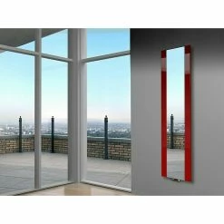 BAUHAUS Designheizkörper Singapur 47 X 180 Cm, Ohne Handtuchhalter, 1.118 W Bei 75/65/20 °C, Rot