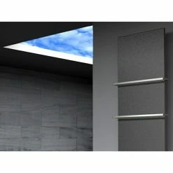 BAUHAUS Designheizkörper Manhattan 3 47 X 180 Cm, Mit 2 Handtuchhalter (15 Mm), 1.118 W Bei 75/65/20 °C, Moonstone-Grau -Sanitärinstallation Verkaufsladen 12 2576