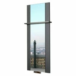 BAUHAUS Designheizkörper Singapur 47 X 120 Cm, Mit 1 Handtuchhalter (15 Mm), 799 W Bei 75/65/20 °C, Moonstone-Grau -Sanitärinstallation Verkaufsladen 12 2578