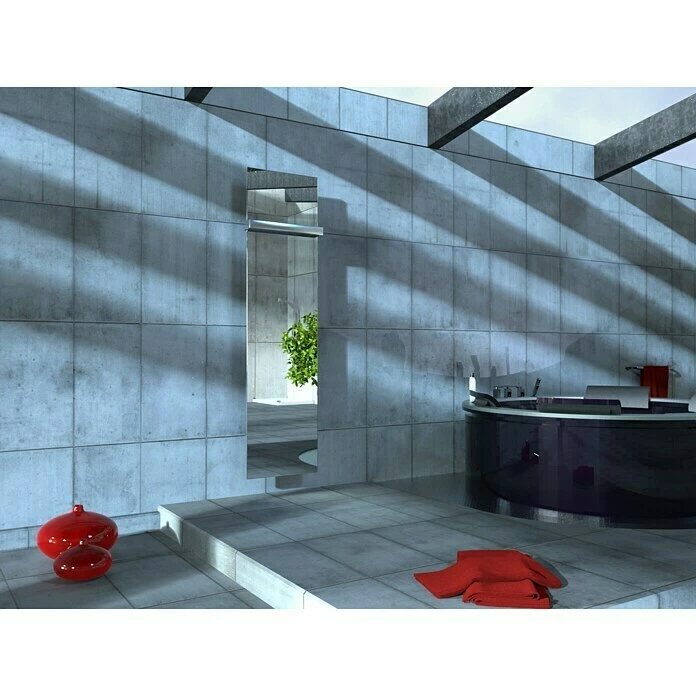 BAUHAUS Designheizkörper Manhattan 3 47 X 180 Cm, Mit 1 Handtuchhalter (50 Mm), 1.118 W Bei 75/65/20 °C, Vollverspiegelt 3 BAUHAUS Designheizkörper Manhattan 3 47 X 180 Cm, Mit 1 Handtuchhalter (50 Mm), 1.118 W Bei 75/65/20 °C, Vollverspiegelt