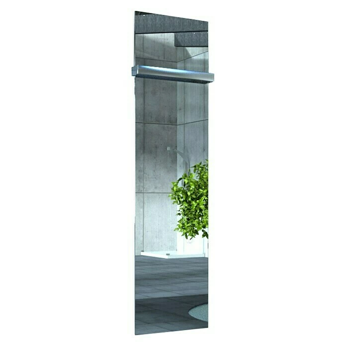 BAUHAUS Designheizkörper Manhattan 3 47 X 180 Cm, Mit 1 Handtuchhalter (50 Mm), 1.118 W Bei 75/65/20 °C, Vollverspiegelt 4 BAUHAUS Designheizkörper Manhattan 3 47 X 180 Cm, Mit 1 Handtuchhalter (50 Mm), 1.118 W Bei 75/65/20 °C, Vollverspiegelt – Bild 2