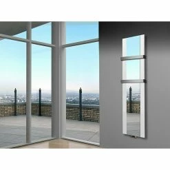 BAUHAUS Designheizkörper Singapur 47 X 180 Cm, Mit 2 Handtuchhalter (50 Mm), 1.118 W Bei 75/65/20 °C, Weiß