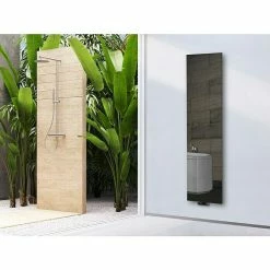 BAUHAUS Designheizkörper Montevideo 47 X 180 Cm, Ohne Handtuchhalter, 1.118 W Bei 75/65/20 °C, Silber