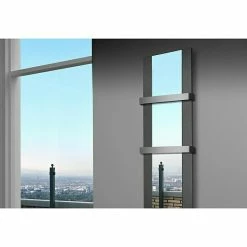 BAUHAUS Designheizkörper Singapur 47 X 180 Cm, Mit 2 Handtuchhalter (50 Mm), 1.118 W Bei 75/65/20 °C, Moonstone-Grau -Sanitärinstallation Verkaufsladen 12 2656