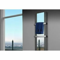 BAUHAUS Designheizkörper Singapur 47 X 180 Cm, Mit 2 Handtuchhalter (50 Mm), 1.118 W Bei 75/65/20 °C, Moonstone-Grau -Sanitärinstallation Verkaufsladen 12 2657