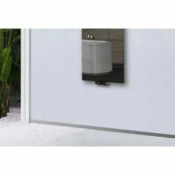 BAUHAUS Designheizkörper Montevideo 47 X 120 Cm, Mit 1 Handtuchhalter (15 Mm), 799 W Bei 75/65/20 °C, Silber -Sanitärinstallation Verkaufsladen 12 2692