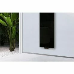 BAUHAUS Designheizkörper Montevideo 47 X 180 Cm, Ohne Handtuchhalter, 1.118 W Bei 75/65/20 °C, Schwarz -Sanitärinstallation Verkaufsladen 12 2702