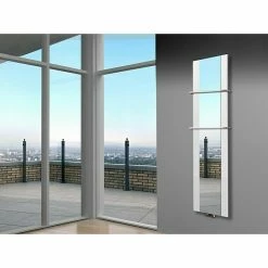 BAUHAUS Designheizkörper Singapur 47 X 180 Cm, Mit 2 Handtuchhalter (15 Mm), 1.118 W Bei 75/65/20 °C, Weiß