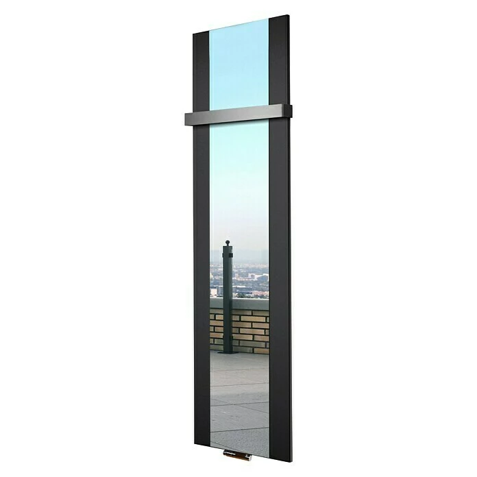 BAUHAUS Designheizkörper Singapur 47 X 180 Cm, Mit 1 Handtuchhalter (50 Mm), 1.118 W Bei 75/65/20 °C, Schwarz 4 BAUHAUS Designheizkörper Singapur 47 X 180 Cm, Mit 1 Handtuchhalter (50 Mm), 1.118 W Bei 75/65/20 °C, Schwarz – Bild 2