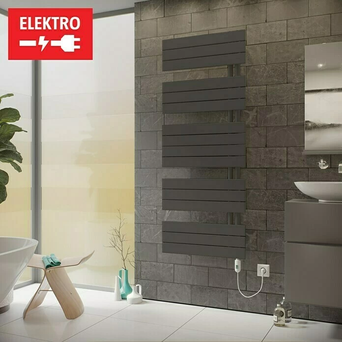 BAUHAUS Ximax Elektro-Badheizkörper P2 Open 60 X 1.195 Cm, 600 W, Typ: 2, Anthrazit, Heizstab 3 BAUHAUS Ximax Elektro-Badheizkörper P2 Open 60 X 1.195 Cm, 600 W, Typ: 2, Anthrazit, Heizstab