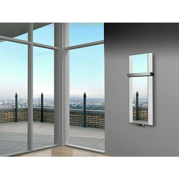 BAUHAUS Designheizkörper Singapur 47 X 120 Cm, Mit 1 Handtuchhalter (50 Mm), 799 W Bei 75/65/20 °C, Weiß 3 BAUHAUS Designheizkörper Singapur 47 X 120 Cm, Mit 1 Handtuchhalter (50 Mm), 799 W Bei 75/65/20 °C, Weiß