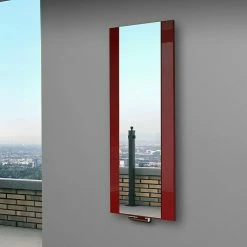 BAUHAUS Designheizkörper Singapur 47 X 120 Cm, Ohne Handtuchhalter, 799 W Bei 75/65/20 °C, Rot -Sanitärinstallation Verkaufsladen 12 2741