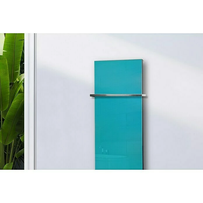 BAUHAUS Designheizkörper Montevideo 47 X 120 Cm, Mit 1 Handtuchhalter (15 Mm), 799 W Bei 75/65/20 °C, Türkis 4 BAUHAUS Designheizkörper Montevideo 47 X 120 Cm, Mit 1 Handtuchhalter (15 Mm), 799 W Bei 75/65/20 °C, Türkis – Bild 2