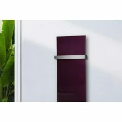 BAUHAUS Designheizkörper Montevideo 47 X 120 Cm, Mit 1 Handtuchhalter (50 Mm), 799 W Bei 75/65/20 °C, Purpur Violett -Sanitärinstallation Verkaufsladen 12 2818