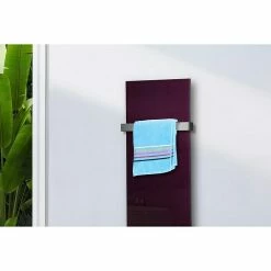 BAUHAUS Designheizkörper Montevideo 47 X 120 Cm, Mit 1 Handtuchhalter (50 Mm), 799 W Bei 75/65/20 °C, Purpur Violett -Sanitärinstallation Verkaufsladen 12 2819