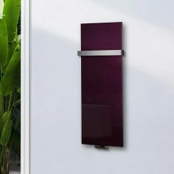 BAUHAUS Designheizkörper Montevideo 47 X 120 Cm, Mit 1 Handtuchhalter (50 Mm), 799 W Bei 75/65/20 °C, Purpur Violett -Sanitärinstallation Verkaufsladen 12 2821