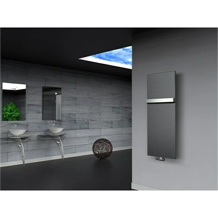 BAUHAUS Designheizkörper Manhattan 2 47 X 120 Cm, Mit 1 Handtuchhalter (50 Mm), 799 W Bei 75/65/20 °C, Moonstone-Grau 3 BAUHAUS Designheizkörper Manhattan 2 47 X 120 Cm, Mit 1 Handtuchhalter (50 Mm), 799 W Bei 75/65/20 °C, Moonstone-Grau