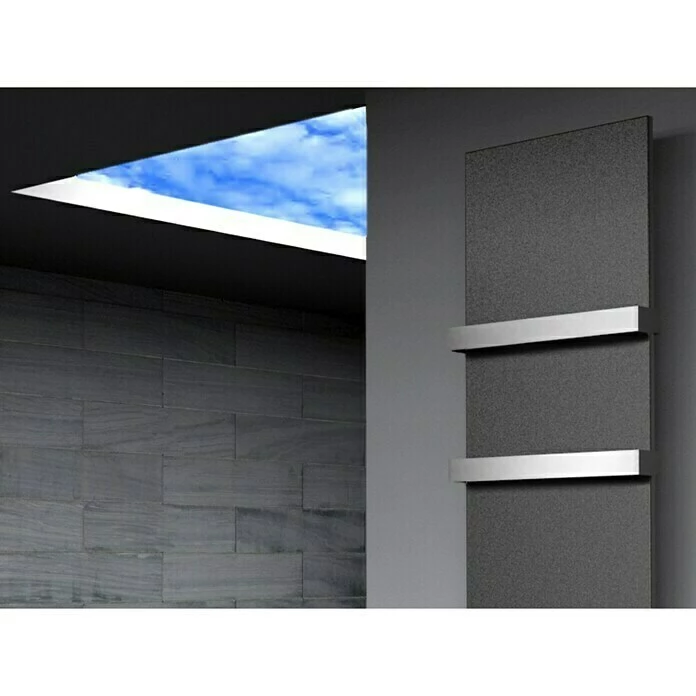 BAUHAUS Designheizkörper Manhattan 3 47 X 180 Cm, Mit 2 Handtuchhalter (50 Mm), 1.118 W Bei 75/65/20 °C, Moonstone-Grau 7 BAUHAUS Designheizkörper Manhattan 3 47 X 180 Cm, Mit 2 Handtuchhalter (50 Mm), 1.118 W Bei 75/65/20 °C, Moonstone-Grau – Bild 5