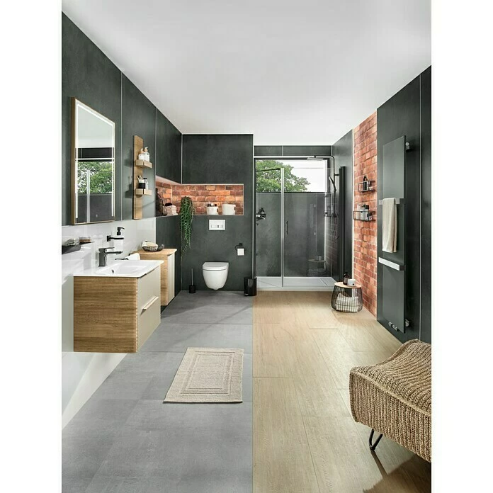 BAUHAUS Designheizkörper Manhattan 3 47 X 180 Cm, Mit 2 Handtuchhalter (50 Mm), 1.118 W Bei 75/65/20 °C, Moonstone-Grau 8 BAUHAUS Designheizkörper Manhattan 3 47 X 180 Cm, Mit 2 Handtuchhalter (50 Mm), 1.118 W Bei 75/65/20 °C, Moonstone-Grau – Bild 6