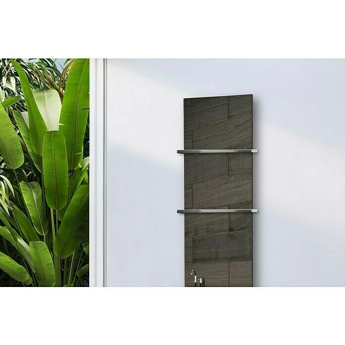 BAUHAUS Designheizkörper Montevideo 47 X 180 Cm, Mit 2 Handtuchhalter (15 Mm), 1.118 W Bei 75/65/20 °C, Silber 4 BAUHAUS Designheizkörper Montevideo 47 X 180 Cm, Mit 2 Handtuchhalter (15 Mm), 1.118 W Bei 75/65/20 °C, Silber – Bild 2