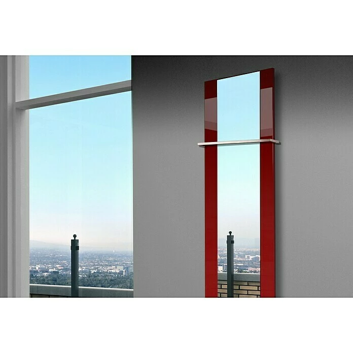 BAUHAUS Designheizkörper Singapur 47 X 180 Cm, Mit 1 Handtuchhalter (15 Mm), 1.118 W Bei 75/65/20 °C, Rot 5 BAUHAUS Designheizkörper Singapur 47 X 180 Cm, Mit 1 Handtuchhalter (15 Mm), 1.118 W Bei 75/65/20 °C, Rot – Bild 3